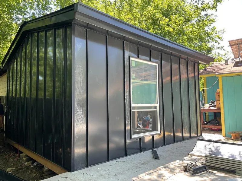 Black standing seam metal wall panels for Metal Roof Installation in Cahokia Heights